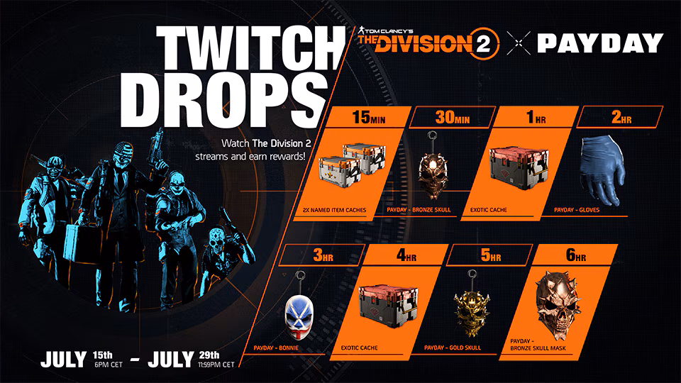 The Division 2 x Payday Twitch Drops